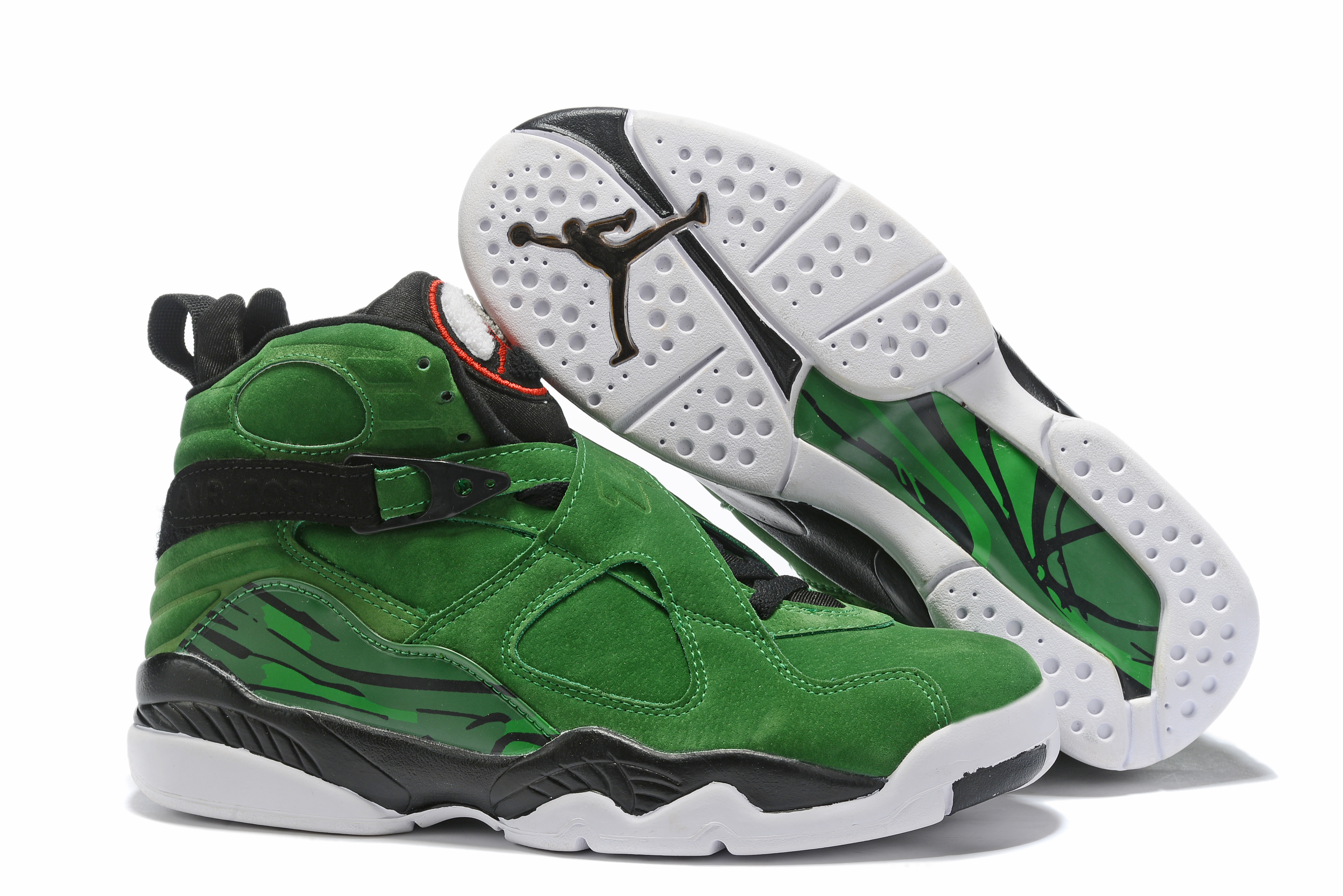 2019 Air Jordan 8 Green Black Red White Shoes 2019 Air Jordan 8 Green Black Red White Shoes